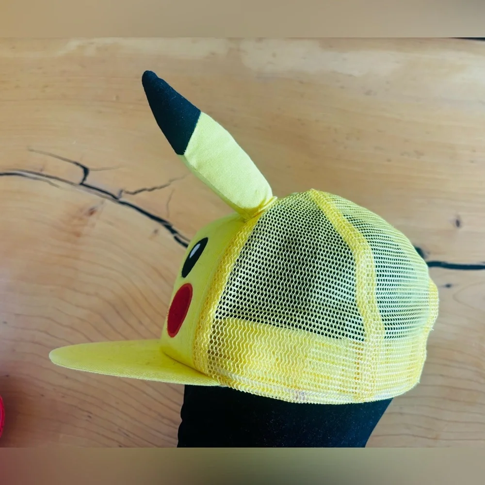 Pokemon Pikachu Hat Mesh Trucker Snapback Yellow 2016 OSFM - Picture 5 of 9
